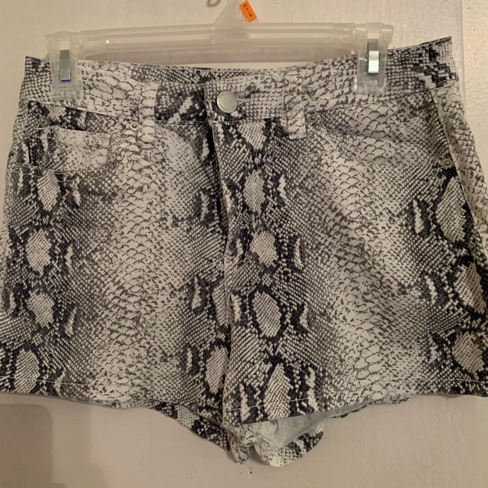 Snakeskin shorts. 11